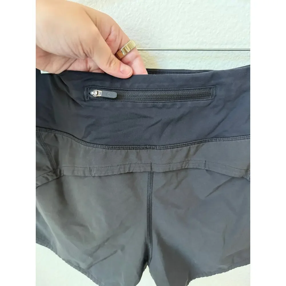 Lululemon Speed Up Lined Shorts 3.5” Inseam Black Size 6